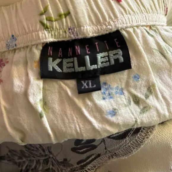 Nannette Keller Size XL Patchwork Floral Maxi Skirt Pull On Cottage Whimsy - Picture 4 of 6